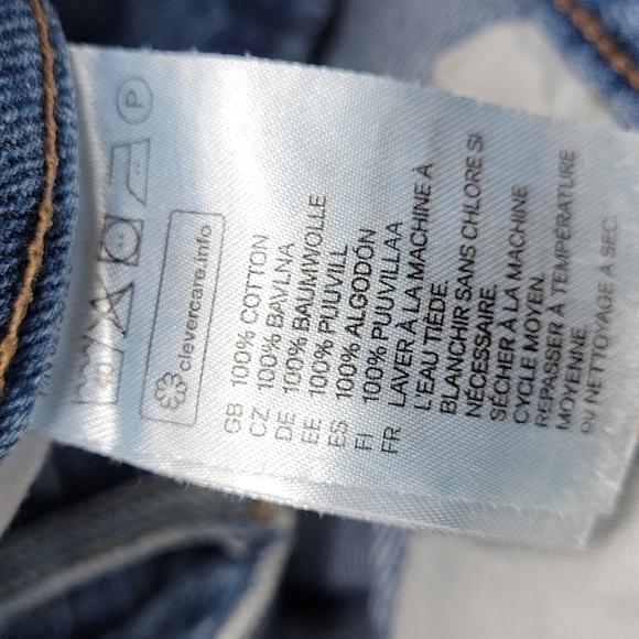 H&M 100% cotton Boyfriend Low Waist Button Fly Tapered Leg Jeans 29/32 - Picture 10 of 10